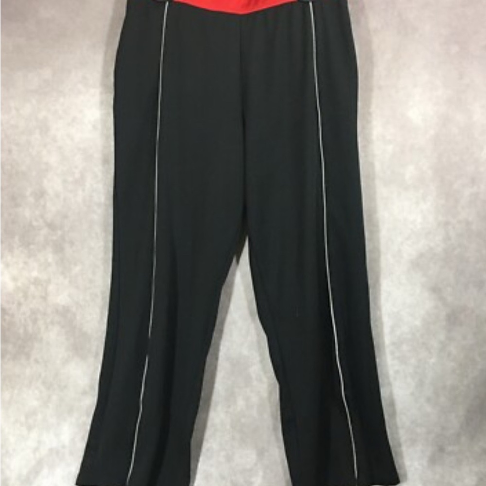 Waist 20”-Comfortable Black and Red Women's Pants